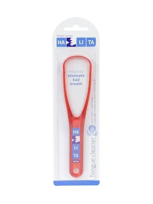 Vitis Скребок для языка Halita Tounge Cleaner, красный, фото 3