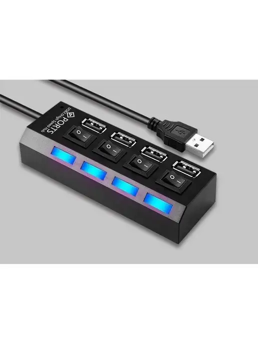 astanatehnika Разветвитель usb для компьютера юсб hub, черный, фото 4