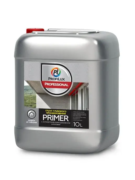 Profilux Грунт с антисептическими добавками Professional Primer 10 л, 10 л