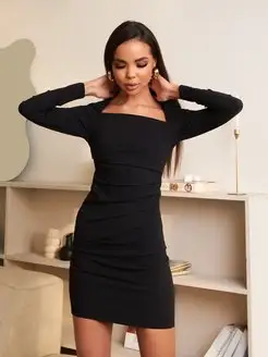 Черное платье женское короткое