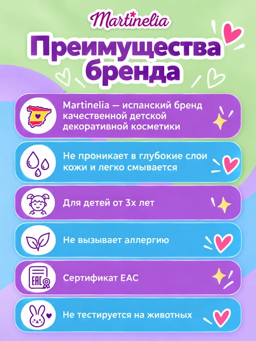 Martinelia Набор лаков для ногтей детских на водной основе, зеленый, фото 6