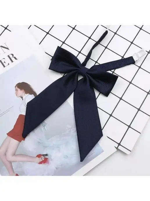 P&M Shop галстук женский для девочки в офис, синий, фото 2