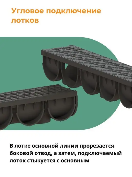 Standartpark Лоток водоотводный с чугунной решеткой S'park 3 - 4 шт, 4 шт, фото 4