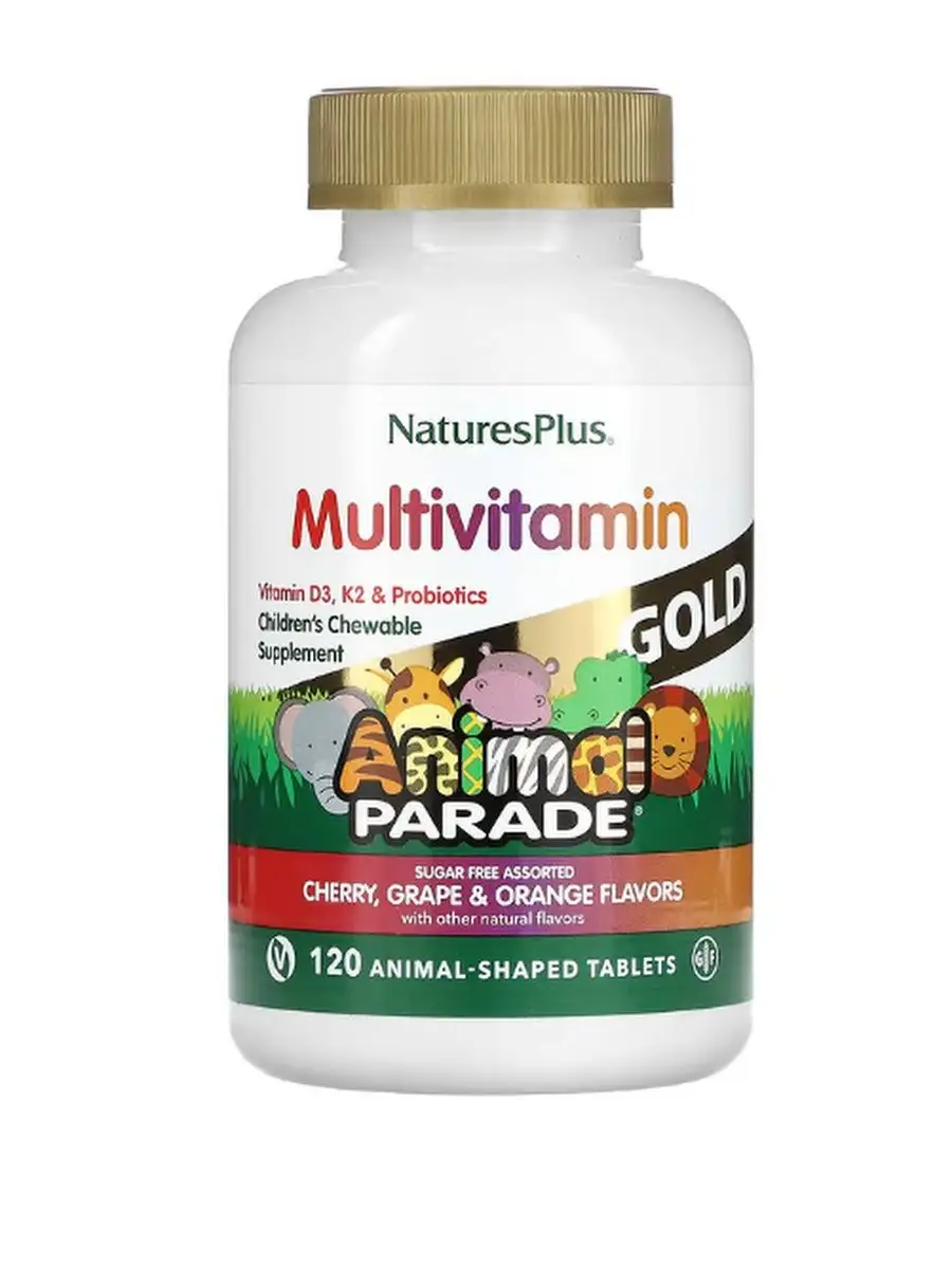 Animal Parade Мультивитамины для детей GOLD Multi NaturesPlus.