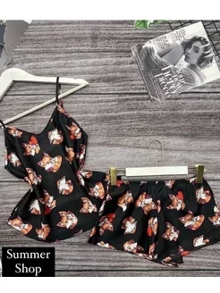 Пижама топ с шортами Summer Shop 103342336 купить за 551 ₽ в интернет-магазине Wildberries