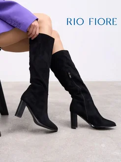 Сапоги демисезонные высокие на каблуке