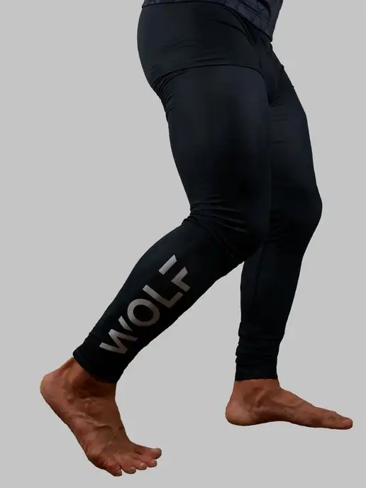 wolf sportswear Компрессионные штаны Тайтсы, черный, фото 3