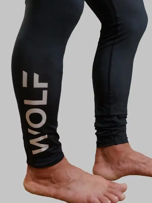wolf sportswear Компрессионные штаны Тайтсы, черный, фото 4