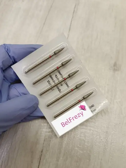 BelFrezy Фрезы для маникюра и педикюра капля, 5 шт, 5 шт, фото 2