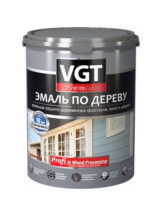 VGT Эмаль по дереву и OSB, полуматовая, кремовая (1кг), 1 кг, фото 6
