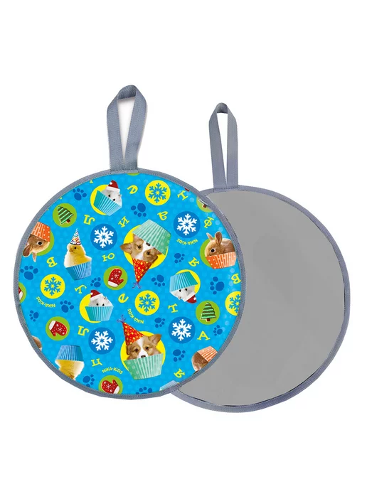 Nika Kids Ледянка мягкая с ручкой детская 45 см, голубой