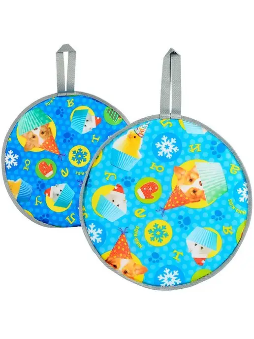 Nika Kids Ледянка мягкая с ручкой детская 45 см, голубой, фото 2