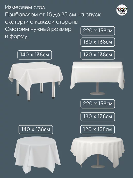 Индустриальные ткани Скатерть 138*120 см хлопковая с водоотталкивающей пропиткой, 138x180 см, фото 7