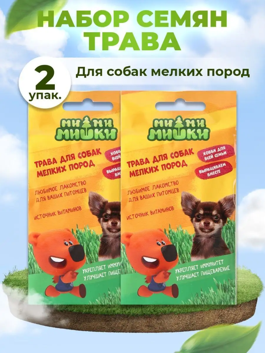 Набор семян Трава для собак 10 г МИ-МИ-МИШКИ 103625086 купить за 219 ₽ в  интернет-магазине Wildberries