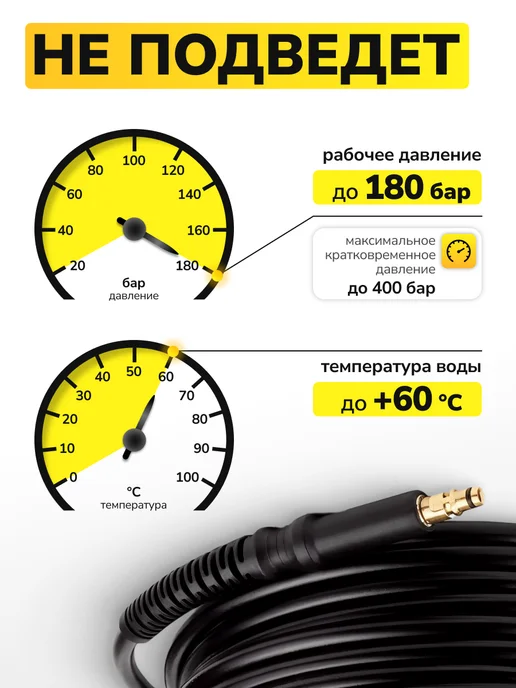 gidro.market Шланг для мойки высокого давления для Керхер 10м, 10 м, фото 4