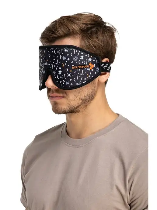 ROUTEMARK Маска для сна 3D Эволюция Norton, черный, фото 2