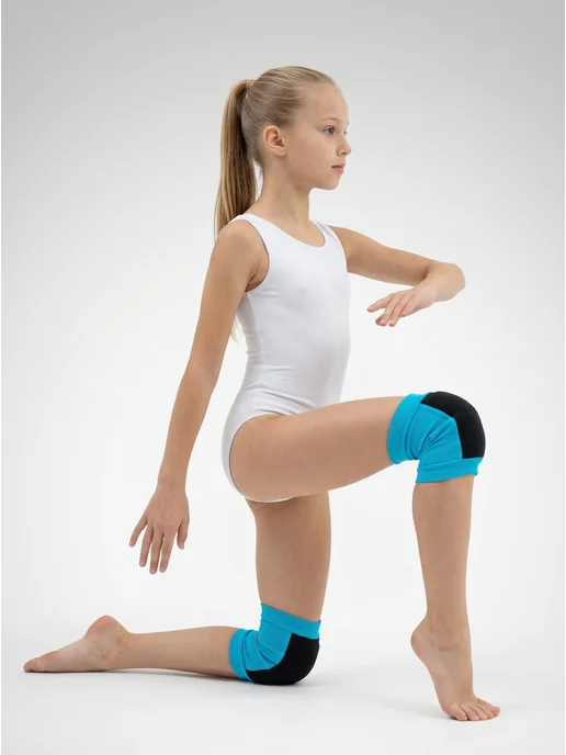 Grace Dance Наколенники для танцев и спорта защитные усиленные, голубой, фото 4
