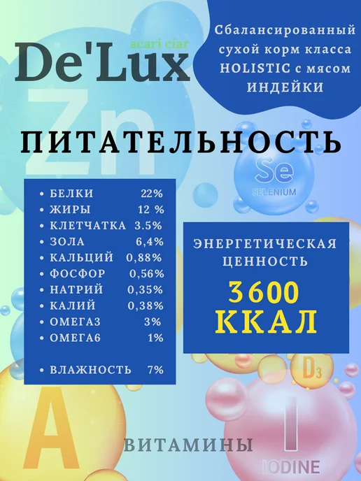 Сухой корм acari ciar Гранула Меди… для собак, стерилизованные, индейка, 12,1 кг, фото 4