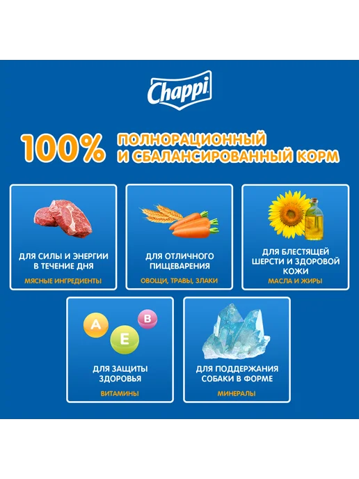 Сухой корм CHAPPI По-Домашнему для собак, говядина, 0,6 кг, фото 4