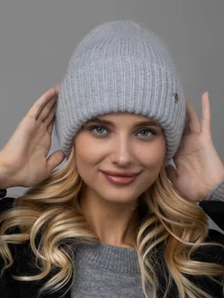 Шапка женская из ангоры вязаная зимняя на флисе с отворотом Dika Knit Premium 103783841 купить за 1 036 ₽ в интернет-магазине Wildberries