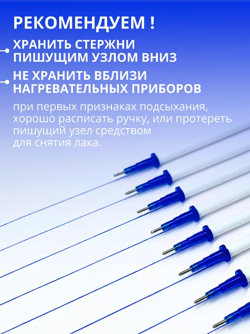 ШКОЛЬНАЯ РАСПРОДАЖА Стержни для ручек пиши стирай, синий, фото 4