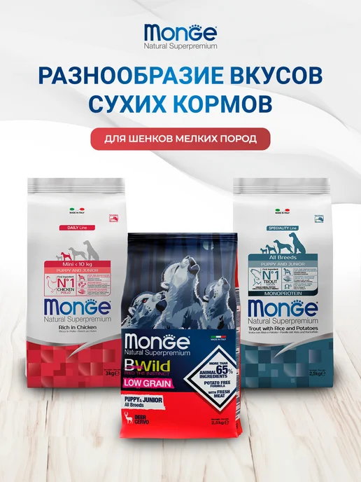 Сухой корм MONGE Speciality Line для собак, щенки, ягненок, 7,8 кг, фото 8
