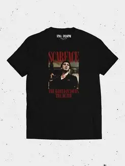 Футболка Scarface Tony Montana Лицо со шрамом Till Death Moscow 103956761 купить за 2 204 ₽ в интернет-магазине Wildberries