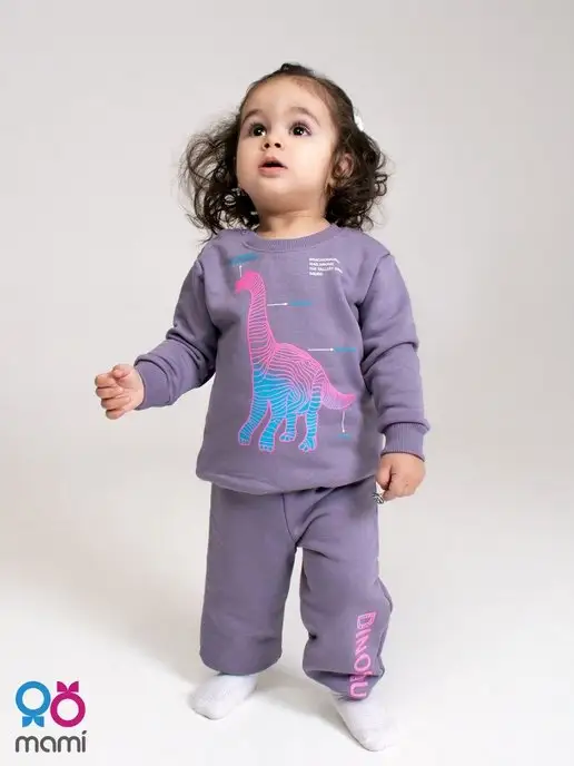 Mami-kids Костюм спортивный для новорожденных детей, фиолетовый, фото 5