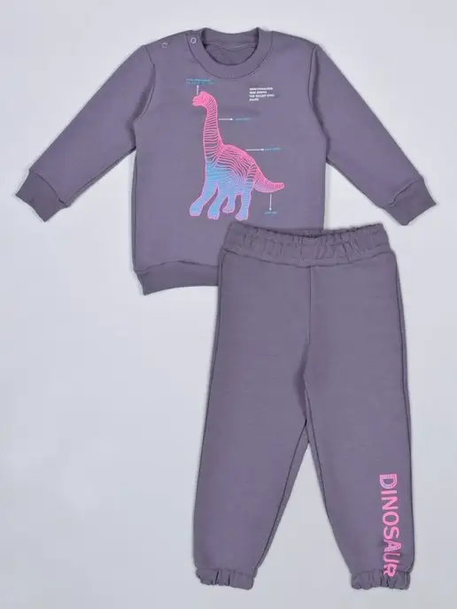 Mami-kids Костюм спортивный для новорожденных детей, фиолетовый, фото 6