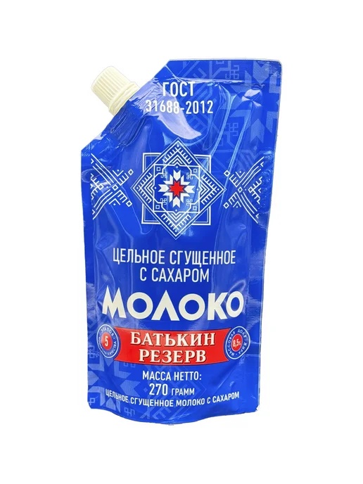 Батькин Резерв Молоко сгущенное с сахаром 8,5% ГОСТ дойпак 270 г, 270 г, фото 3