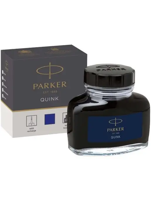 PARKER Чернила для перьевой ручки темно-синие во флаконе Паркер, 57 мл, фото 2