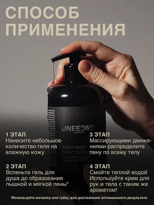 UNEEDME COSMETICS Гель для душа парфюмированный с дозатором, 500 мл, фото 6