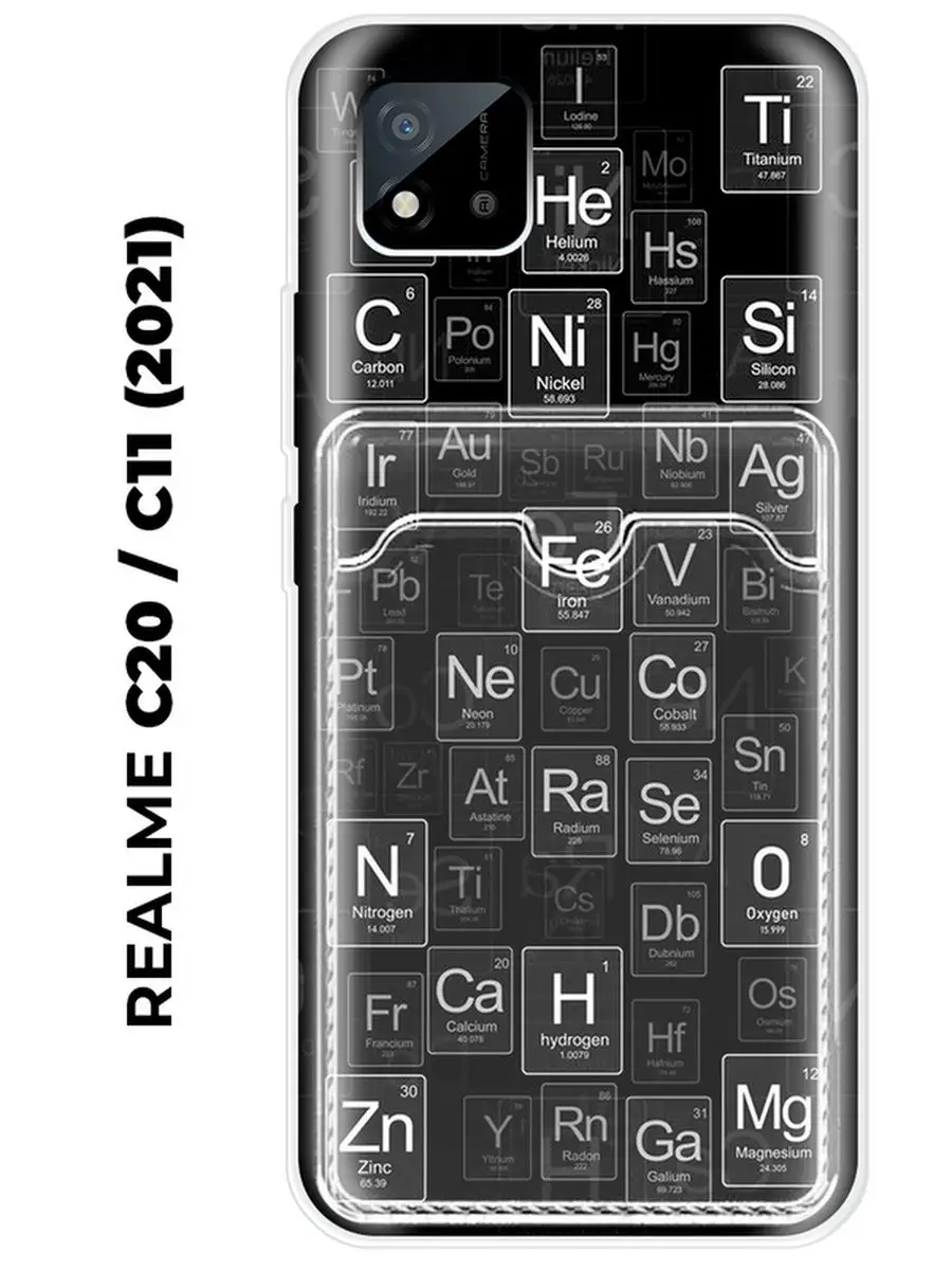 Чехол с карманом на Realme C20 (для Реалми Ц20)