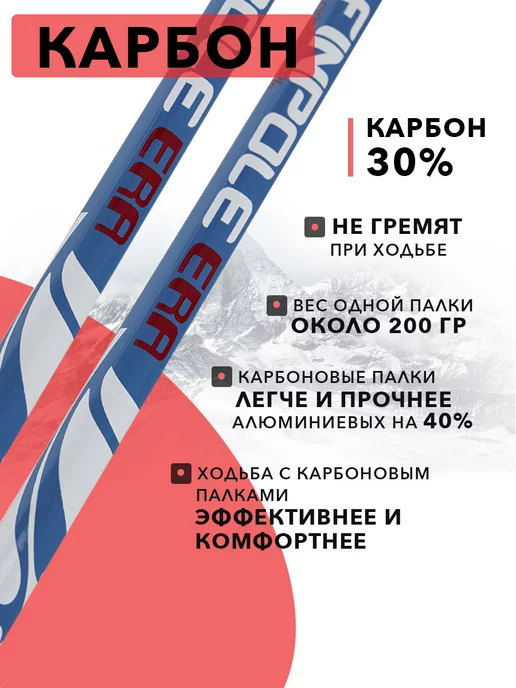 Finland Brand Палки для скандинавской ходьбы карбоновые, серый, фото 3