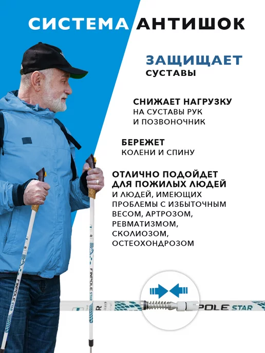 Finland Brand Палки для скандинавской ходьбы телескопические, карбон 60%, вариант, фото 8