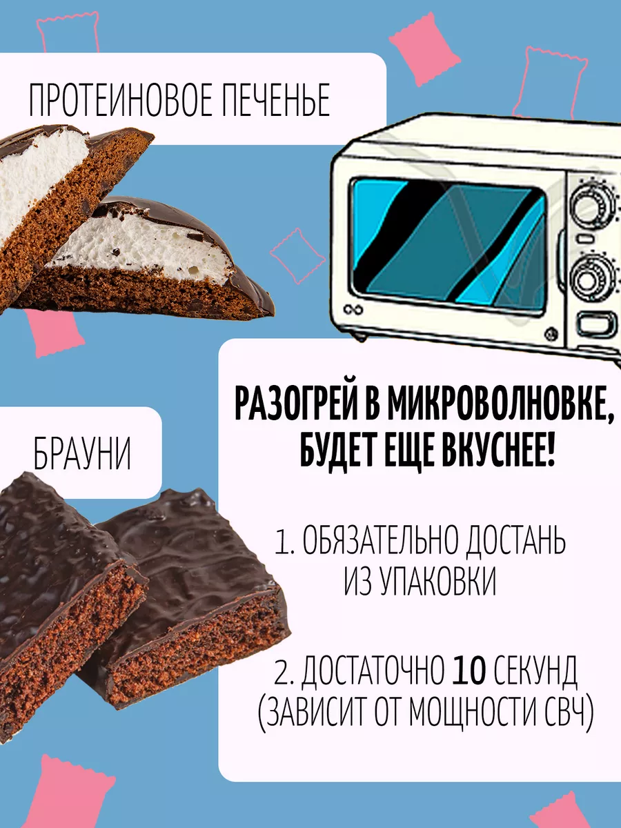 Протеиновое печенье суфле без сахара ассорти 9 шт Ёбатон 104498826 купить  за 817 ₽ в интернет-магазине Wildberries