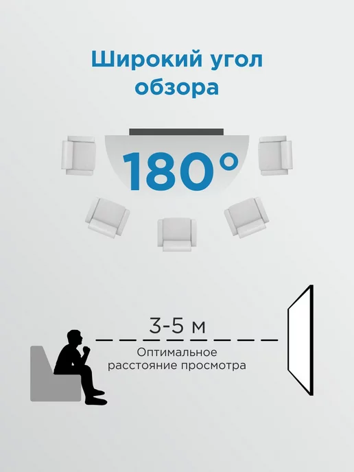 Рекам Консалтинг Экран для проектора настенный светоотражающий 70 дюймов, вариант, фото 6