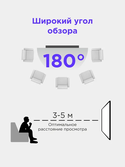 Рекам Консалтинг Экран для проектора настенный светоотражающий 60 дюймов, вариант, фото 4