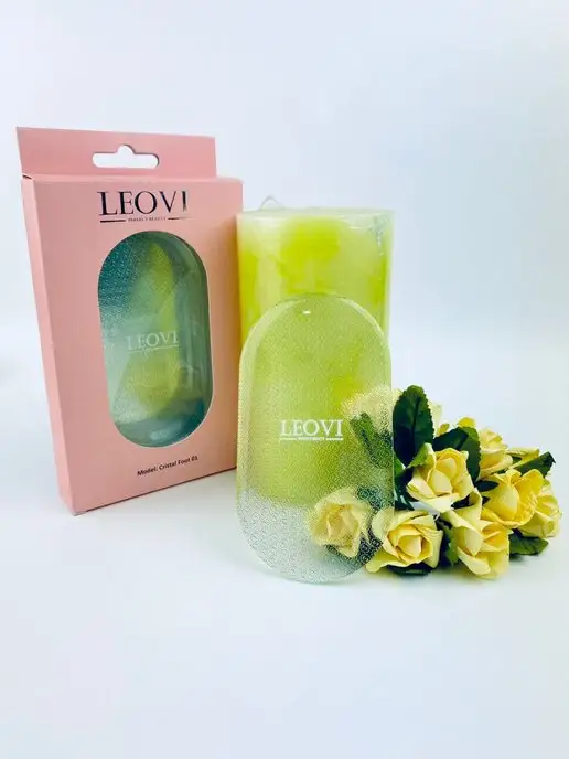 LEOVI Набор для педикюра пяток и маникюра ногтей стеклянные, белый, фото 3