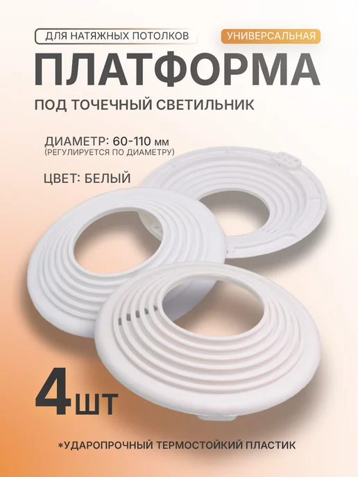 Колорит Эль Закладная для точечных светильников, белый, 4 шт