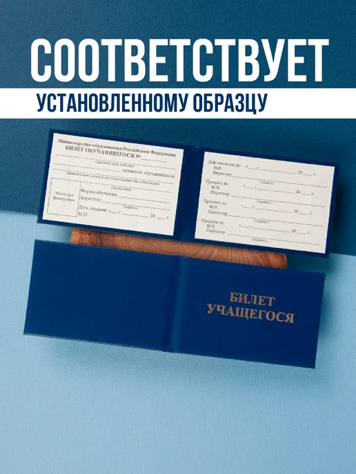 Сити Бланк Бланк ученического билета (билет учащегося), 10 шт, фото 2