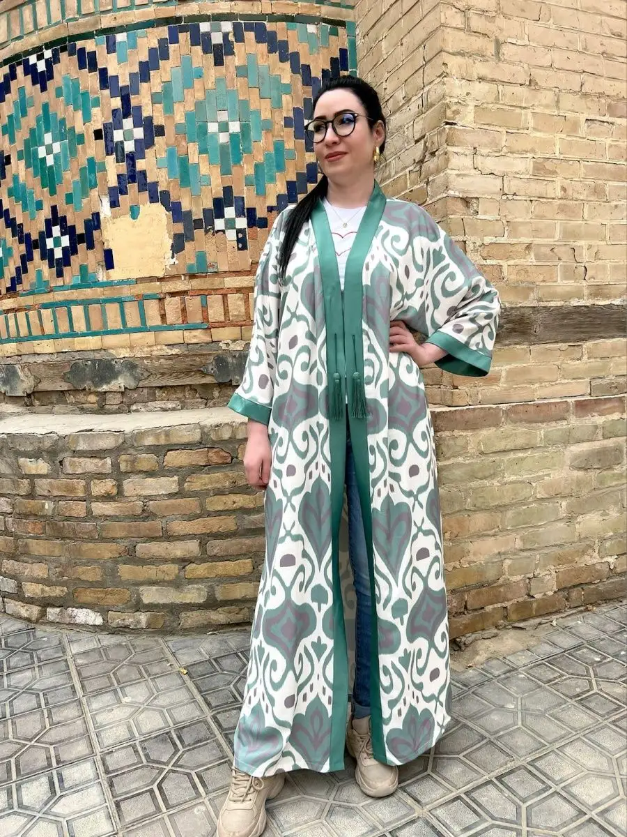 Халат для улицы халат на купальник кимоно кардиган Bukhara Brilliant Silk  104595707 купить за 5 253 ₽ в интернет-магазине Wildberries