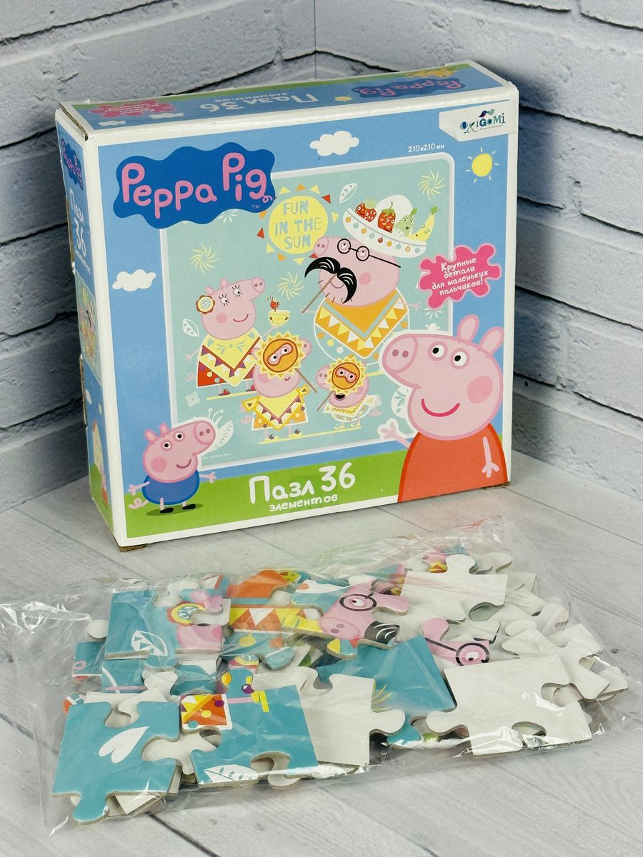 Паззл Свинка Пеппа Peppa Pig игрушка игра мозаика герои Оригами 104628297  купить в интернет-магазине Wildberries