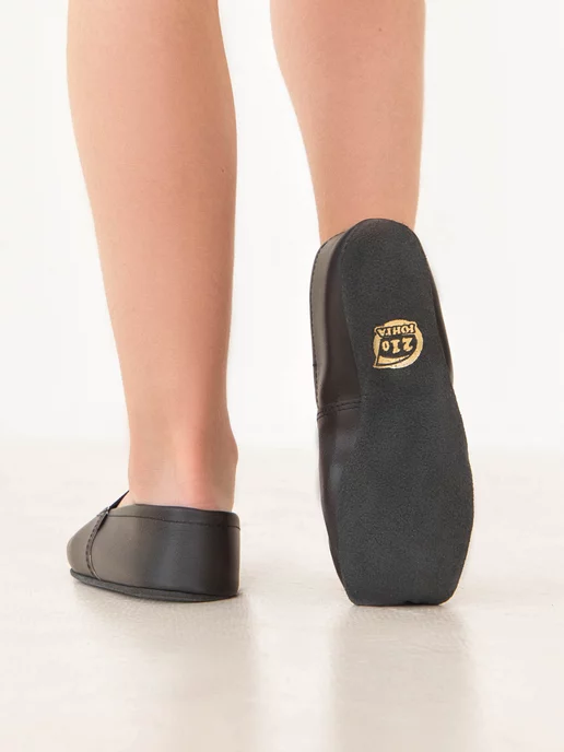 Dinastia Dance Shop чешки для мальчика и девочки черные в сад для танцев детские, черный, фото 6
