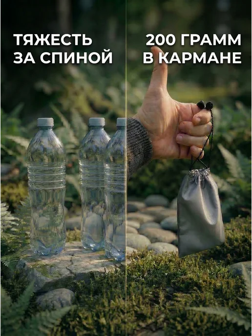 Sventovit Походный туристический фильтр для воды, очистка из реки, зеленый, фото 3