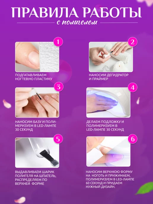 KOMA Professional Набор полигель для наращивания и моделирования ногтей, вариант, фото 4