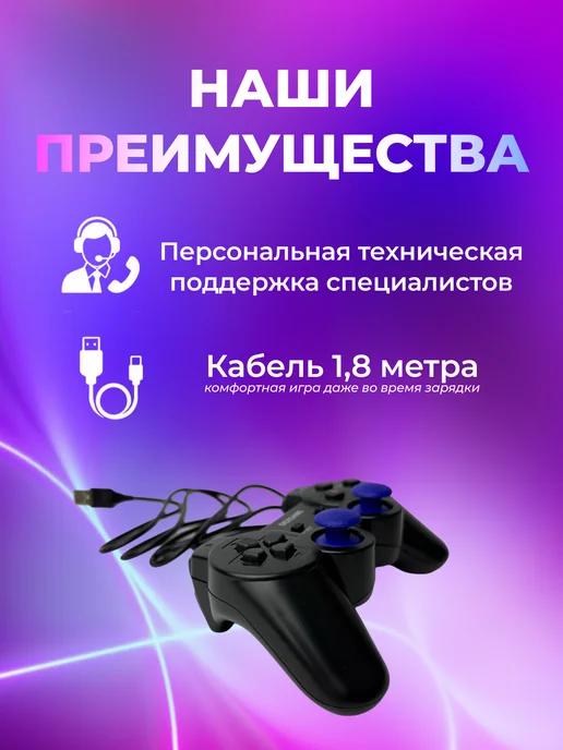 Dexgame Джойстик для ПК проводной с USB разъемом, черный, фото 4