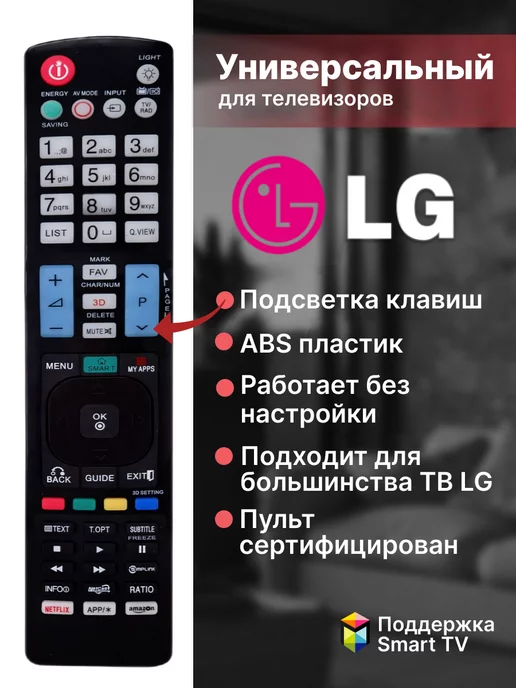 LG Пульт универсальный для всех телевизоров элджи