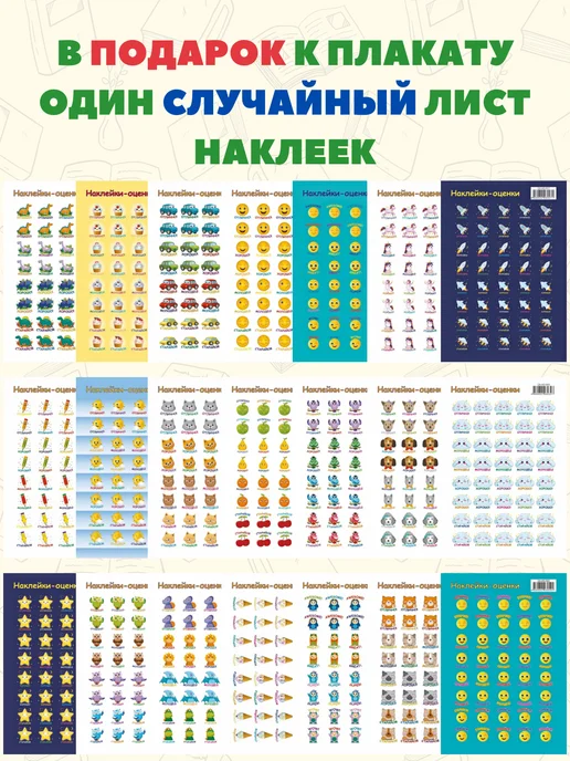 снаб 78 Обучающий плакат таблица умножения на стену в школу детям, синий, фото 4