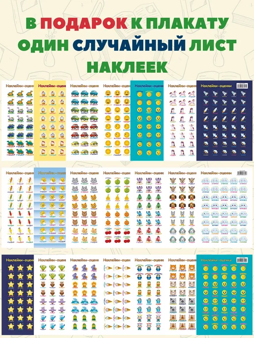 снаб 78 Обучающий плакат Алфавит русский язык на стену в школу детям, синий, фото 4